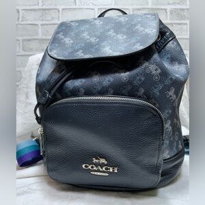 Coach Dark Gray Leather Backpack